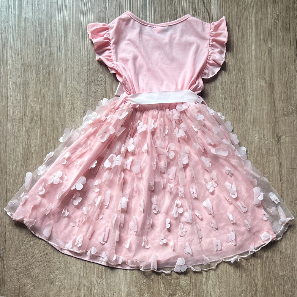Sanrio Cinnamoroll Pink Dress with Floral Details Size 5-6 - Picture 9 of 13